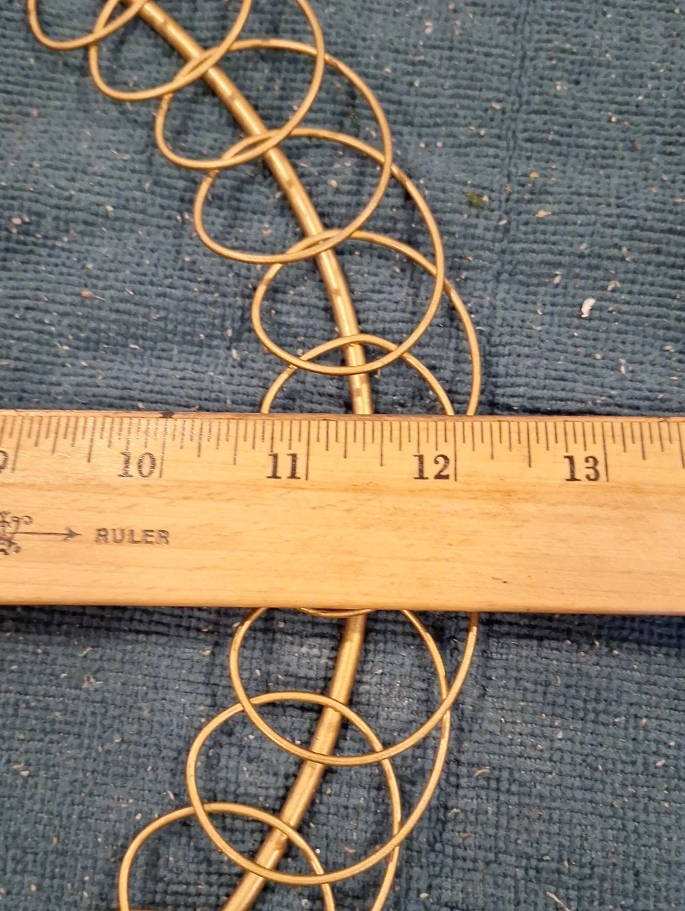 Vintage Gold Metal Wire Angel Wreath Frame - Card Holder